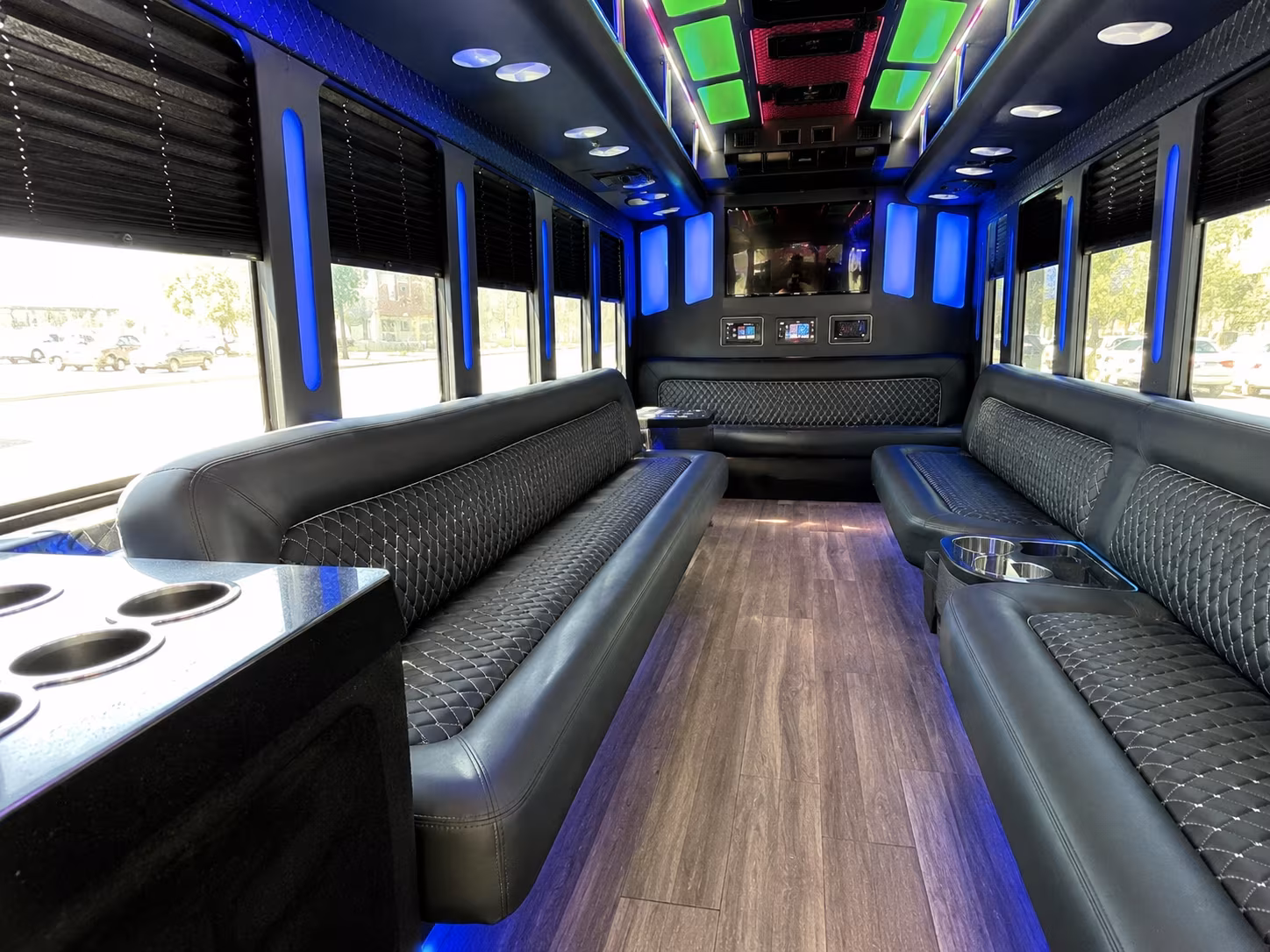 18 Passenger Party Bus Inside