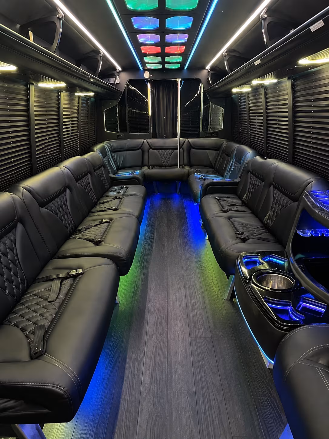 Mobile Birthday, Sweet 16, & Quinceañera Transportation party bus exterior