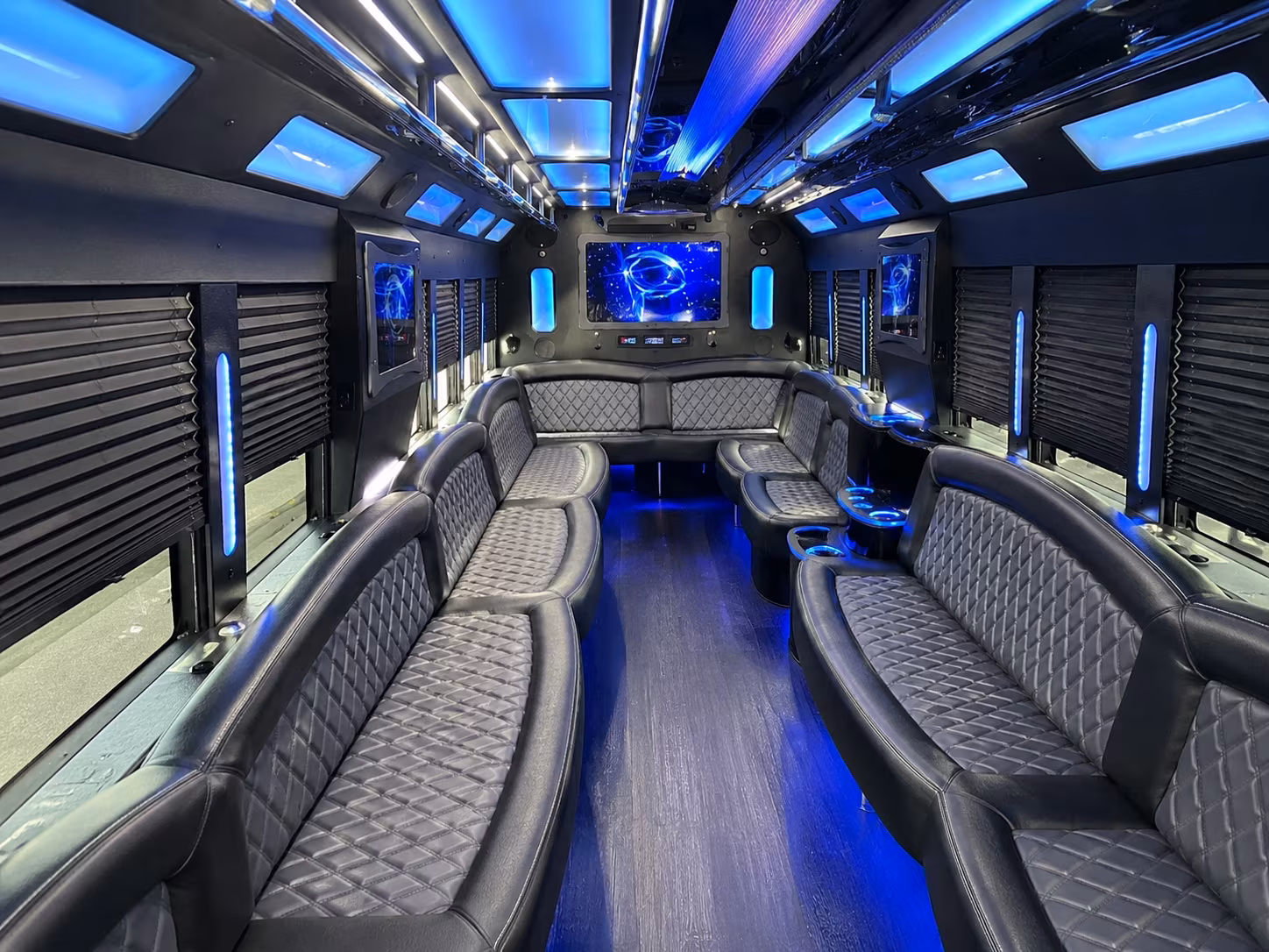 Mobile Private Event Transportation party bus exterior