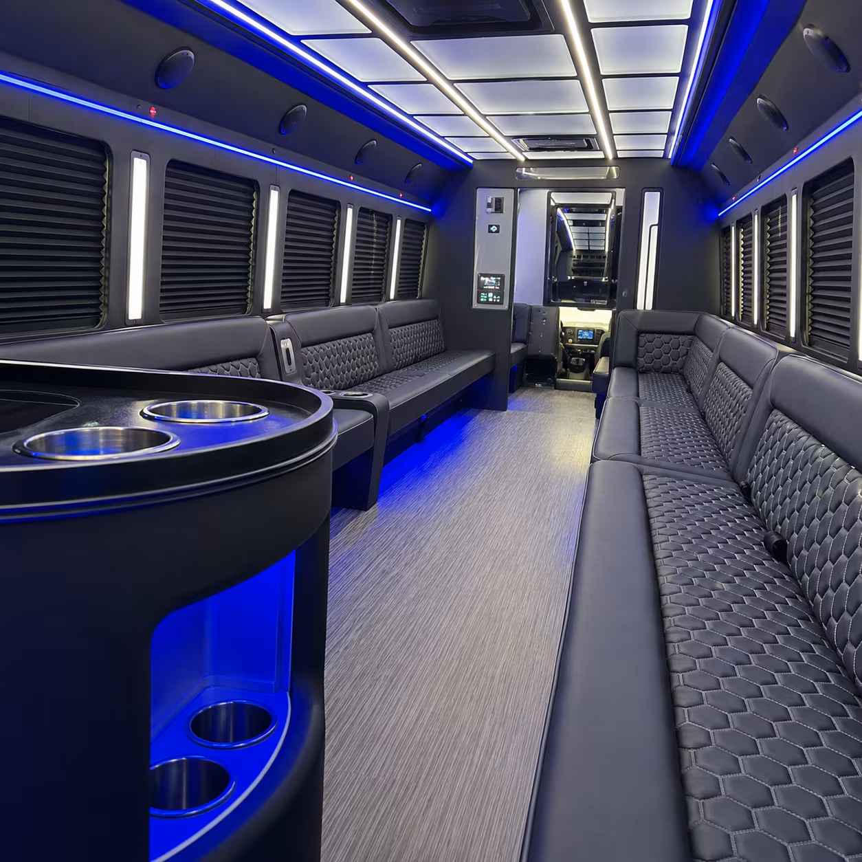 Mobile Private Event Transportation party bus exterior