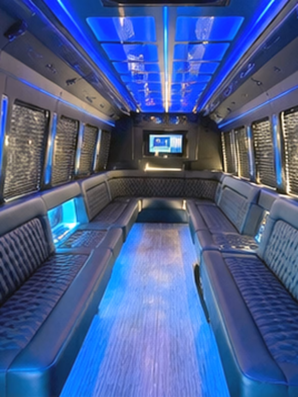 Mobile Sporting Event Transportation party bus interior