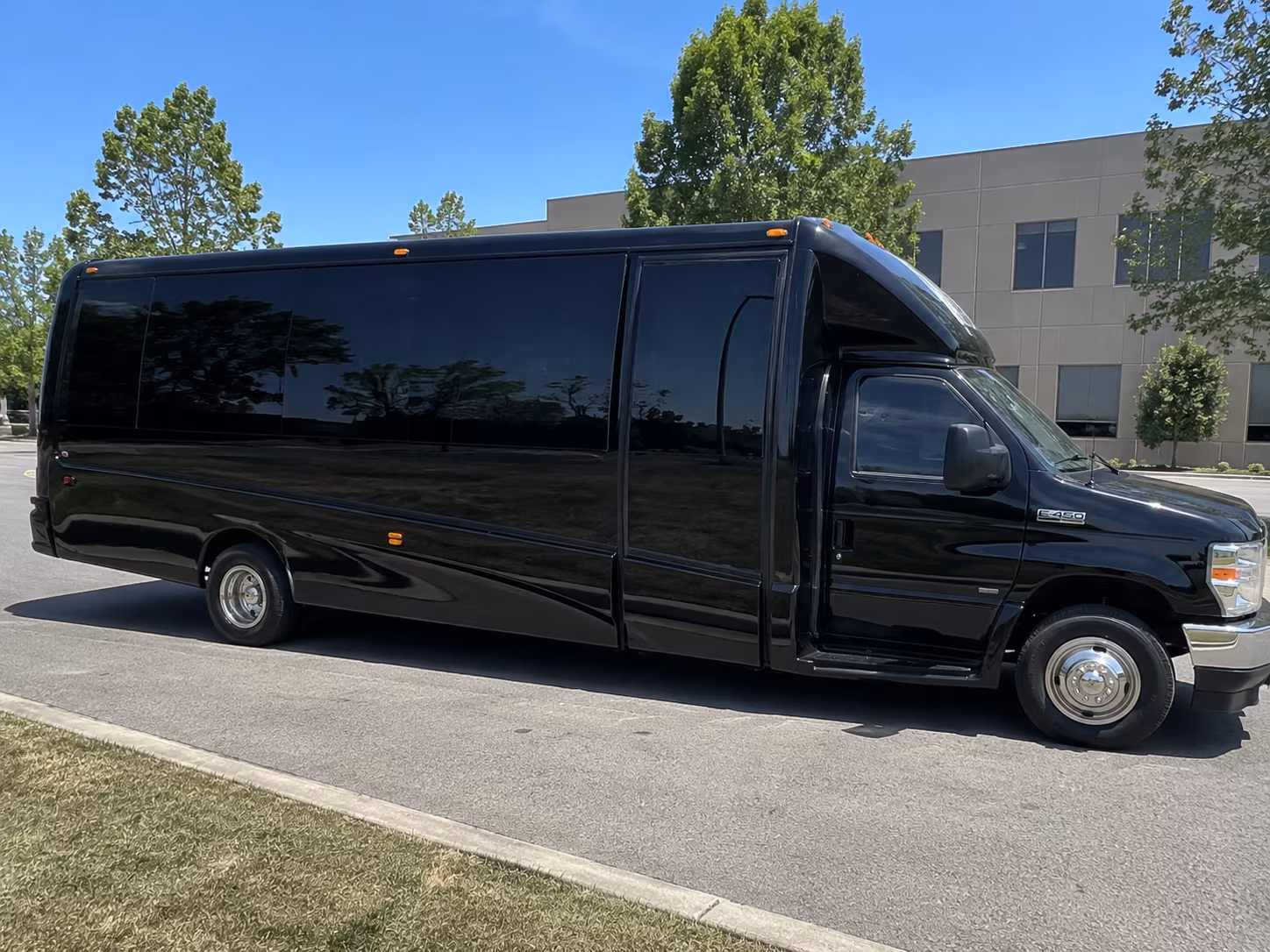 Mobile Wedding Transportation party bus exterior