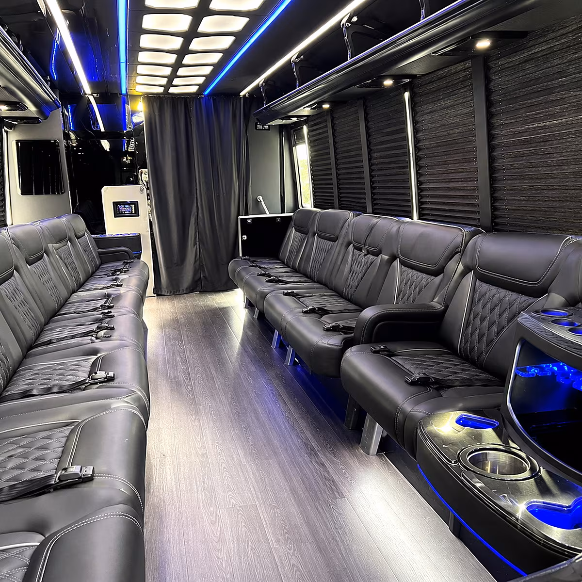 Mobile Winery Tour & Pub Crawl Transportation party bus interior
