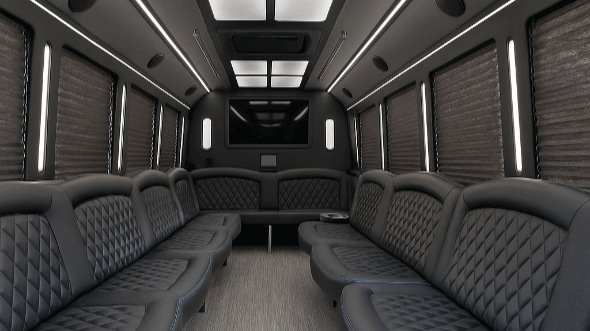 Interior of Charter Bus Company Baton Rouge's 20 Passenger Party Bus in Baton Rouge