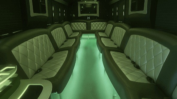 Interior of Charter Bus Company Dothan's 20 Passenger Party Bus in Dothan