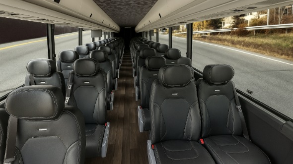 Interior of Charter Bus Company Mobile's 25 Passenger Mini Bus in Mobile