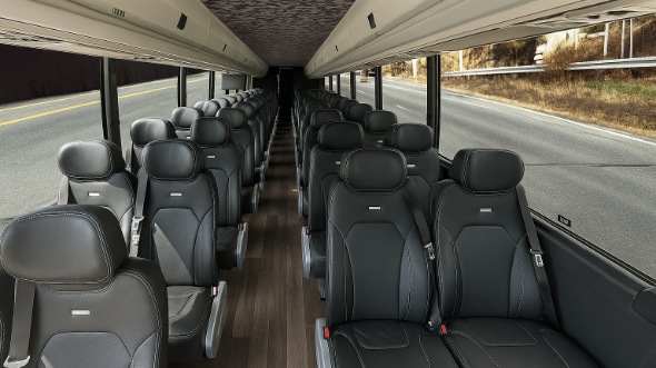 Interior of Charter Bus Company Mobile's 28 Passenger Minibus in Mobile