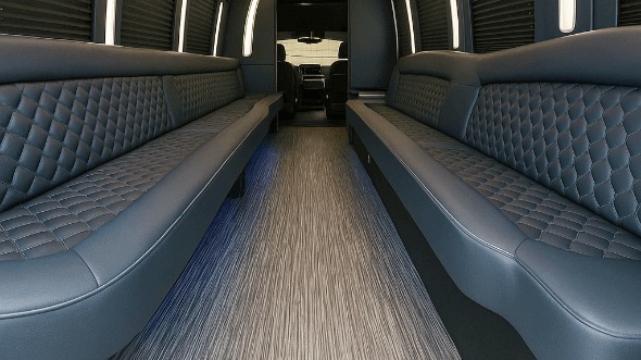 Interior of Mobile Party Bus Company's 28 Passenger Party Bus in Mobile