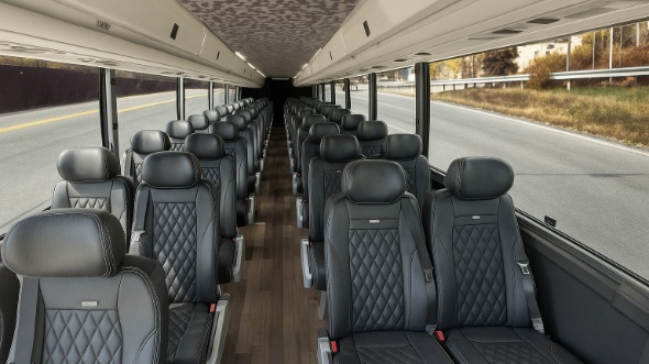 Interior of Charter Bus Company Mobile's 30 Passenger Minibus in Mobile