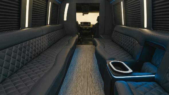 Interior of Charter Bus Company Baton Rouge's 30 Passenger Party Bus in Baton Rouge