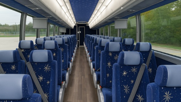 Interior of Charter Bus Company Mobile's 40 Passenger Charter Bus in Mobile