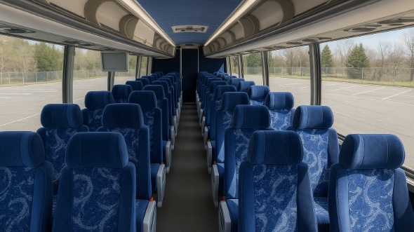 Interior of Charter Bus Company Mobile's 44 Passenger Charter Bus in Mobile