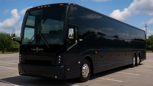 Exterior of Charter Bus Company Mobile's 44 Passenger Charter Bus in Mobile