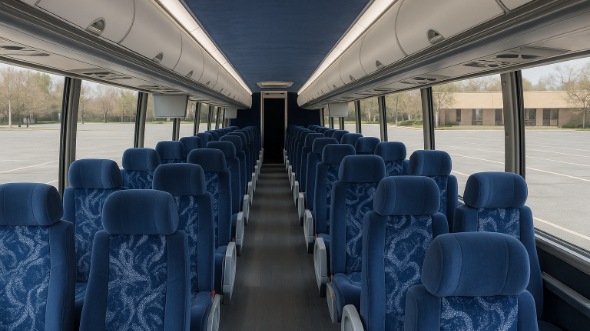 Interior of Charter Bus Company Mobile's 46 Passenger Charter Bus in Mobile
