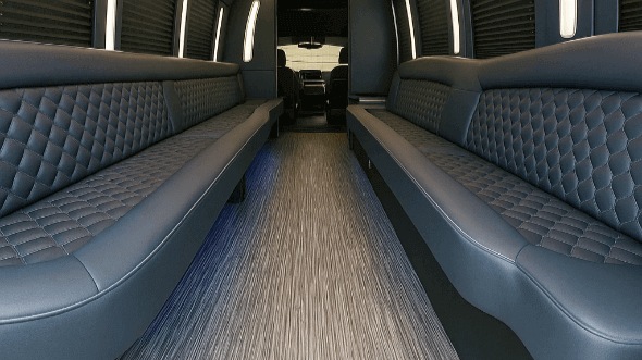 Interior of Charter Bus Company Pensacola's 50 Passenger Party Bus in Pensacola