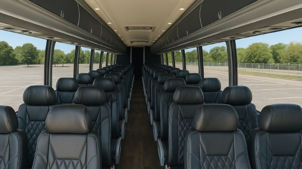 Interior of Charter Bus Company Mobile's 51 Passenger Charter Bus in Mobile