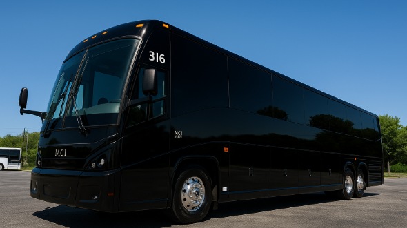 Exterior of Charter Bus Company Mobile's 51 Passenger Charter Bus in Mobile