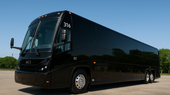 Exterior of Charter Bus Company Mobile's 55 Passenger Charter Bus in Mobile