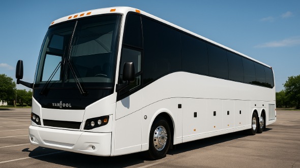 Exterior of Charter Bus Company Mobile's 56 Passenger Charter Bus in Mobile