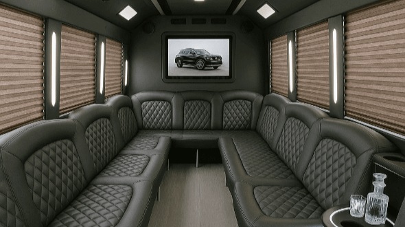 mobile 50 passenger party bus inside