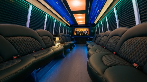 mobile 50 passenger party bus interior
